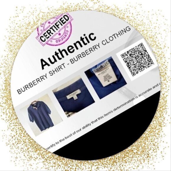 Burberry Men's Navy Blue Polo Shirt, Size Large, Certified Authentic *GUC* - Picture 2 of 9